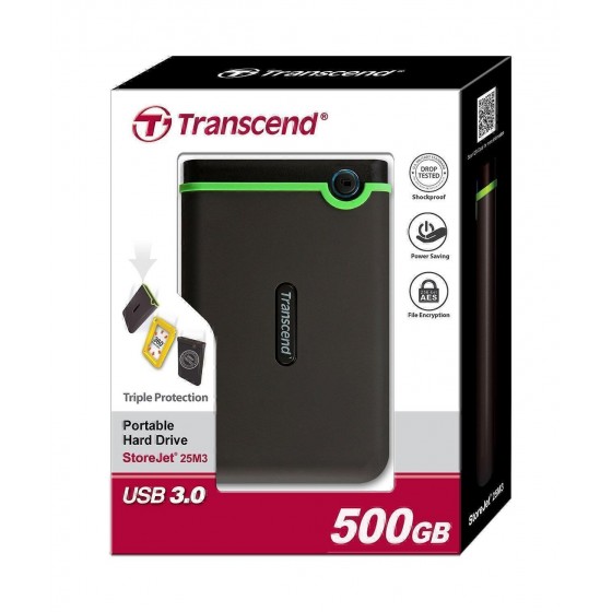 HDD Хард диск Transcend StoreJet 500GB StoreJet 25M3 външен