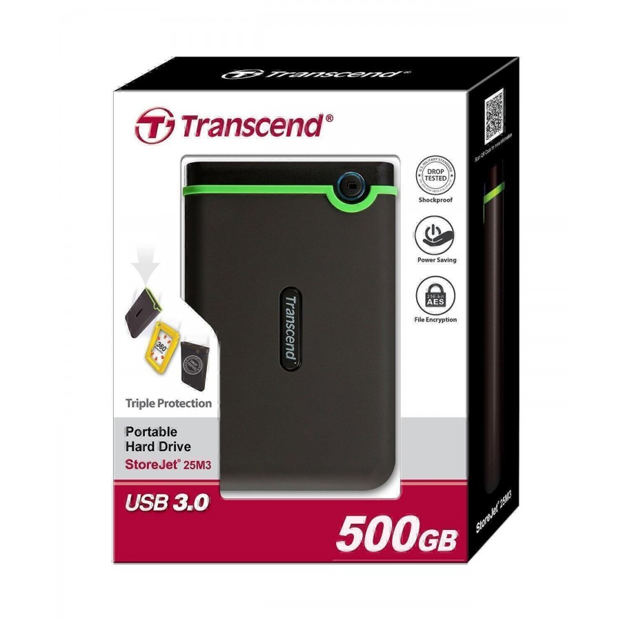 HDD Хард диск Transcend StoreJet 500GB StoreJet 25M3 външен