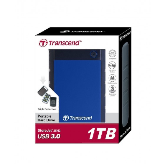 Външен хард диск Transcend 1TB StoreJet 25H3