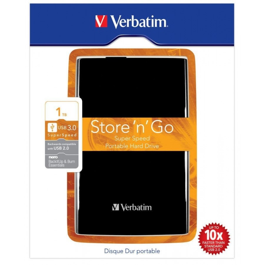HDD Хард диск Verbatim Store'n'Go 1TB външен