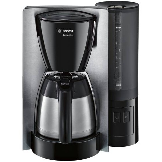 Кафемашина за шварц кафе Bosch ComfortLine TKA6A683, 1200W, 1.15 л, черен/инокс