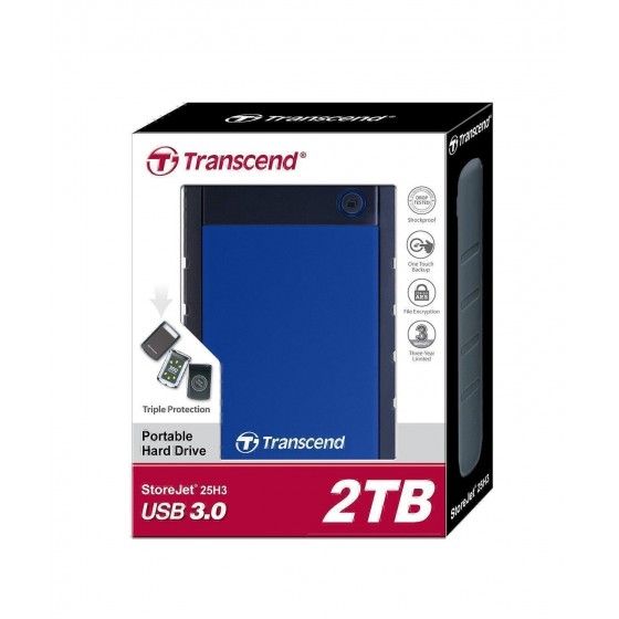HDD Хард диск Transcend 2TB StoreJet 25H3 външен