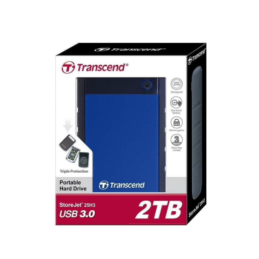 HDD Хард диск Transcend 2TB StoreJet 25H3 външен